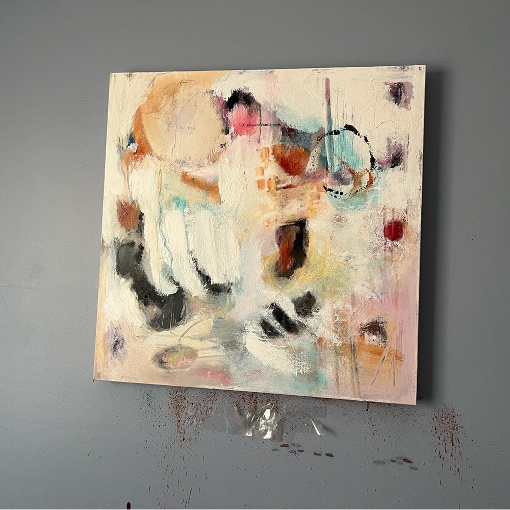 Monalisanmerlot artist abstract painting on Canvas  (50  for all &  $30 for one)